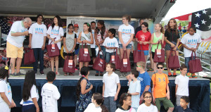 Gift bags were awarded during the ceremony for the winners of the First Annual Kidsbridge UPstander/Bullying Prevention Youth Competition (2015) 